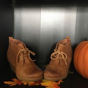 Sperry Harlow Leather Wedge Bootie